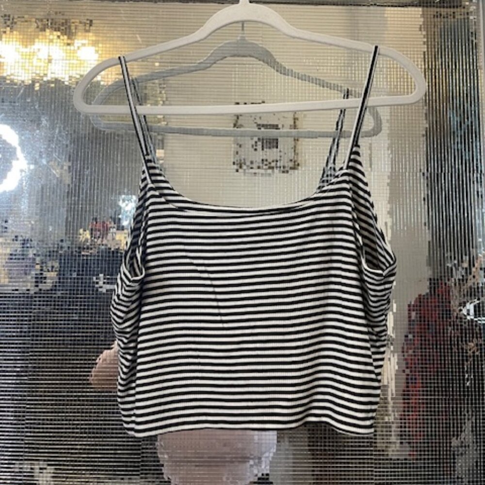 Black & White Stripe Tank